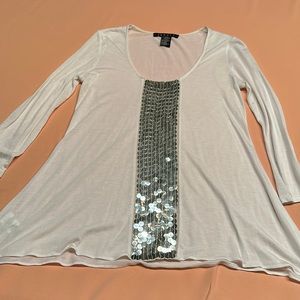 Theory long sleeve Sequined Top. Size small